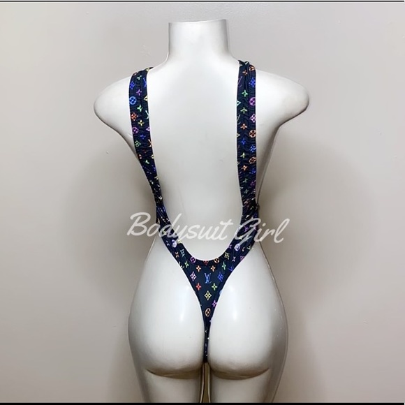 Exotic Dancewear Designer Thong Bodysuit - Picture 2 of 2